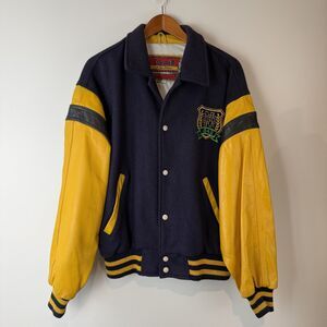 Vintage Notre Dame Leather Varsity Jacket | Cooper Collegiate USA, Tagged M